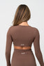 Serene Long Sleeve Crop - Chocolate