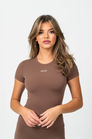 Serene Essential Tee - Chocolate
