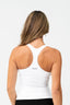 Serene Racer Back Singlet - White