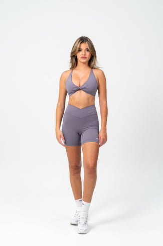 Serene V Front Essential Shorts - Steel