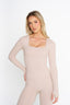 Amber Long Sleeve Top - Almond