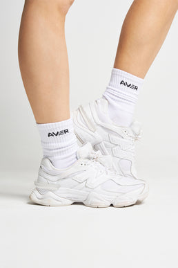 Aver® Logo Socks - White