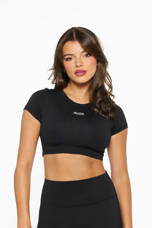 Essential Crop Tee - Midnight