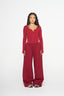 Hailey Ribbed Bodysuit - Red