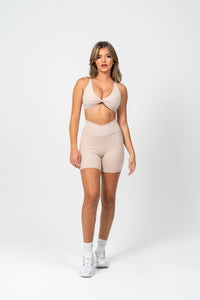 Serene V Front Essential Shorts - Steel