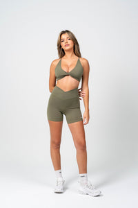 Serene V Front Essential Shorts - Steel
