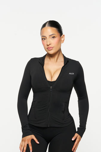 Contour Zip Jacket - Black