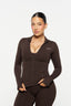Contour Zip Jacket - Espresso