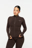 Contour Zip Jacket - Espresso
