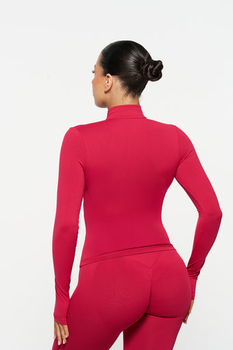 Contour Zip Jacket - Berry