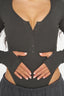 Hailey Ribbed Bodysuit - Charcoal