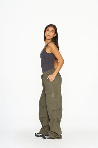Lucia Cargo Pants - Dark Green