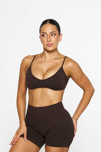 Celine Micro Crop, Seamflex® - Espresso