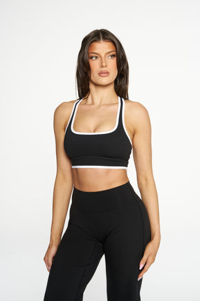Bella Crop, Contrast - Midnight & White