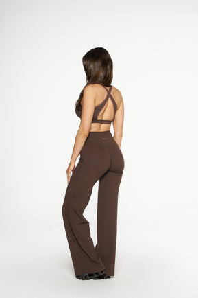 Essential Wide Leg Pants - Mocha