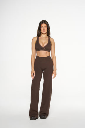 Essential Wide Leg Pants - Mocha