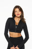 Crop Zip Jacket - Midnight