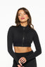 Crop Zip Jacket - Midnight