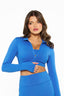 Crop Zip Jacket - Sapphire