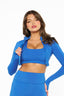 Crop Zip Jacket - Sapphire