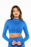 Crop Zip Jacket - Sapphire