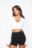 Crop Zip Jacket - White