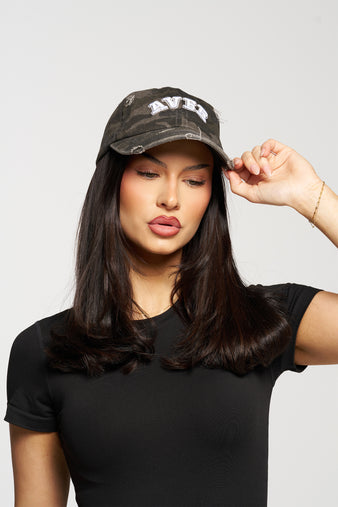Aver® Vintage Cap - Black Camo/White