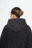Embossed Zip Up Hoodie - Washed Black