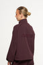 Legacy Spray Quarter Zip Jumper - Wine