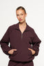 Legacy Spray Quarter Zip Jumper - Wine