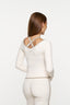 Natalia V Neck Long Sleeve Top - Vanilla & Taupe
