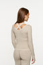 Natalia V Neck Long Sleeve Top - Fawn & Pistachio