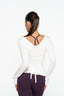 Natalia V Neck Wrap Top - White