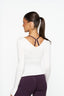 Natalia V Neck Wrap Top - White