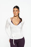 Natalia V Neck Wrap Top - White