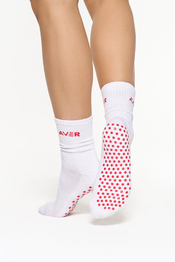 Aver® Pilates Socks - Raspberry