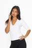 Scarlett 3/4 Sleeve Top - White