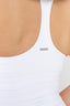 Carly Racer Back Singlet - White