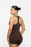 Carly Racer Back Singlet, Seamflex® - Espresso