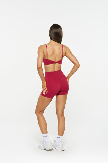 Serene V Front Essential Shorts - Raspberry