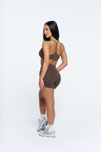V Front Essential Shorts - Mocha