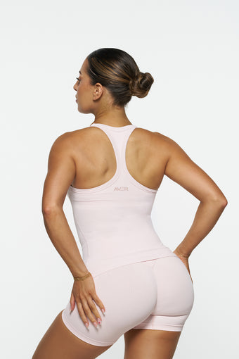 Carly Racer Back Singlet, Seamflex® - Powder Pink