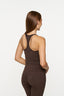 Carly Racer Back Singlet - Mocha & Espresso