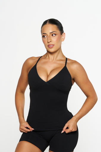 Tahlia Singlet, Seamflex® -  Black