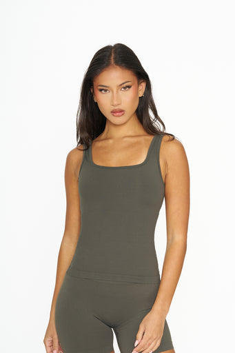 Irene Singlet - Khaki