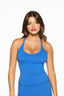 Carly Racer Back Singlet - Sapphire