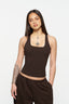 Serene Racer Back Singlet - Mocha
