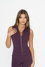 Nia Zip Up Vest - Plum