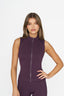 Nia Zip Up Vest - Plum