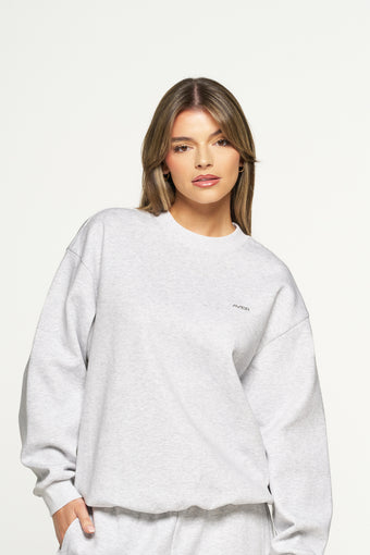 Chrome Crew Neck Jumper - Marle